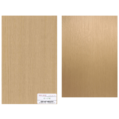 天然向杢目柄・塗装化粧材 ECOパネル オークW ECO- 2525-アオキアート工業株式会社