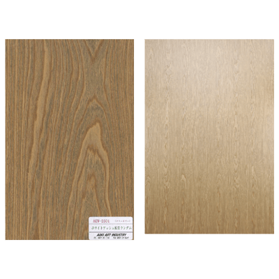環境に優しい工芸突き板化粧材 AEWパネル ホワイトアッシュ板目ランダム AEW- 2501-アオキアート工業株式会社