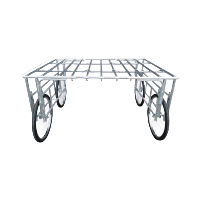 アルミ野菜収穫台車上下式 OU-03-有限会社託麻車輌工業