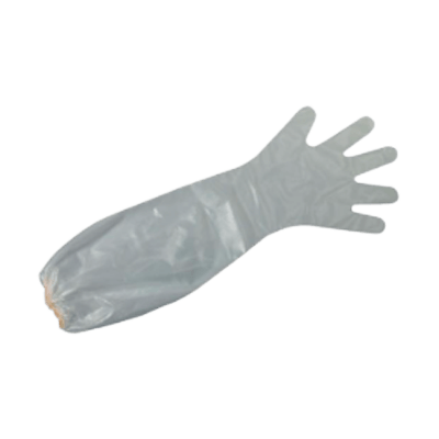 手袋 ポリエチレンロング手袋 国内製品シリーズ ポリマックス エンボスロング手袋袖ロゴム入 TP-13-株式会社ホワイトマックス