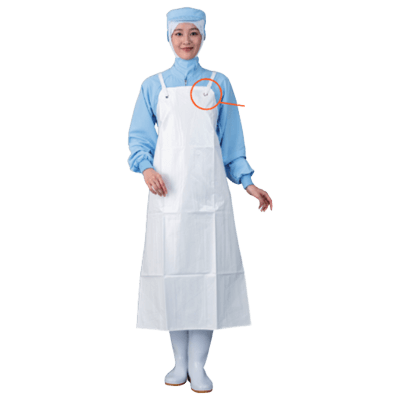 エプロン ウレタンエプロン (ポリウレタン樹脂コーティングタイプ) ウレタン胸付エプロンウェルダー加工 E-24-株式会社ホワイトマックス