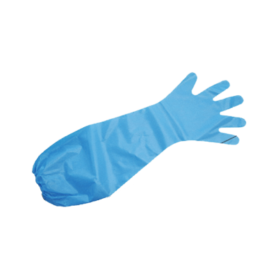 手袋 ポリエチレンロング手袋 ガードマックスロング袖ロゴム入 TO-13A-株式会社ホワイトマックス