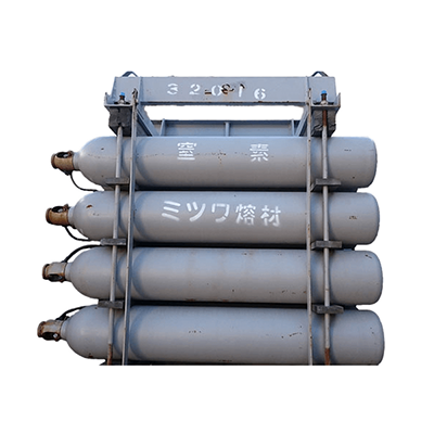 産業用高圧ガス 窒素カードル 20本組 (N2)-有限会社ミツワ熔材