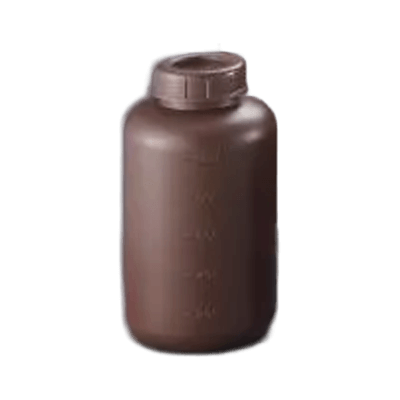 ポリ広口瓶 (茶)-ウチハシ