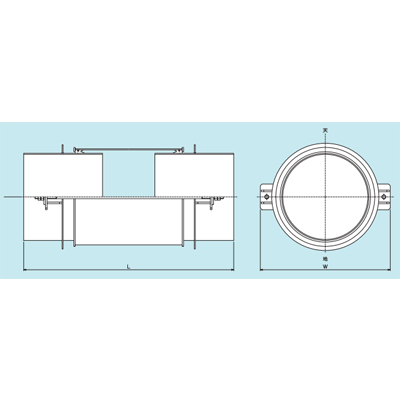 伸縮・伸縮可とう管 クローザージョイント Σ2-A型 タイボルト付-日本ヴィクトリック株式会社