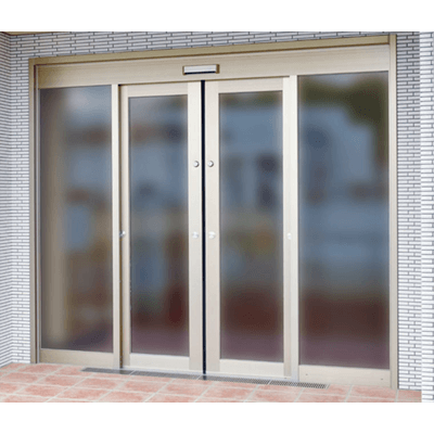 ハンドルひとつで自動ドアが防水ドアに早変わり 防水自動ドア アルティマ 引分け-豊和工業株式会社