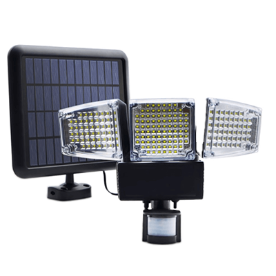 3灯式 ソーラー発電 LEDセンサーライト-株式会社カウスメディア