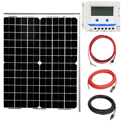 ソーラー充電セット ケーブルセット 太陽光発電 船舶用セット (PWM チャージコントローラー)-株式会社カウスメディア