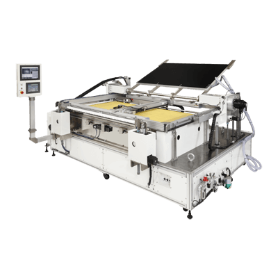 「貼る」テクノロジーを支える貼合機のパイオニアHAL-TEC (ハルテック) シリーズ 大型高精度自動位置合わせ貼合機 HAL-1508A3-三共株式会社