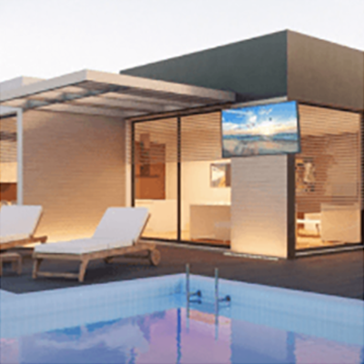 プールサイドIP67屋外壁掛けディスプレイ EKOADW6-EKAA TECHNOLOGY株式会社