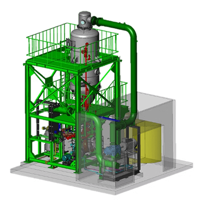 大容量廃液の減容化 MVR蒸留濃縮装置 Rock-E-株式会社サンアップ