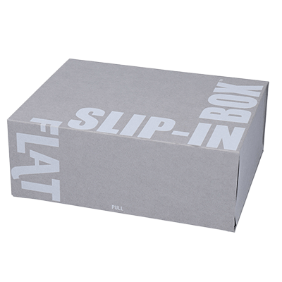 折り畳めるマグネットレスの貼り箱 SLIP-IN BOX FLAT (畳めるタイプ)-株式会社博進紙器製作所