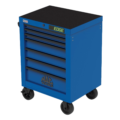 ツールストレージ 7ドロワー シングルバンク ロールキャビネット E2722-B-BLBK-マックメカニクスツールズ株式会社