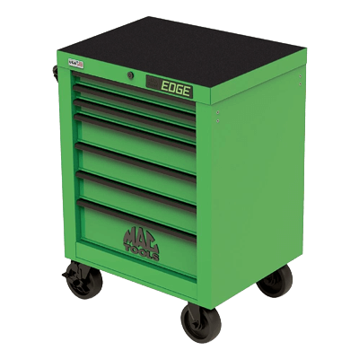 ツールストレージ 7ドロワー シングルバンク ロールキャビネット E2722-B-LGBK-マックメカニクスツールズ株式会社