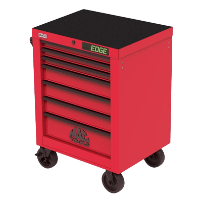ツールストレージ 7ドロワー シングルバンク ロールキャビネット E2722-B-RDBK-マックメカニクスツールズ株式会社