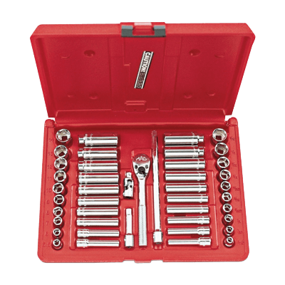 ツールセット インチ/メトリックラチェットセット 1/4"Dr. 44ピース SMM446BR-マックメカニクスツールズ株式会社