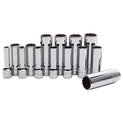 メトリックディープ12Pt.ソケットセット 3/8"Dr. 14Pc. SXDM142TR-マックメカニクスツールズ株式会社