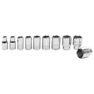 メトリックスタンダード6Pt.ソケットセット 1/4"Dr. 10Pc. SMM106TR-マックメカニクスツールズ株式会社