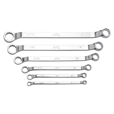 ディープオフセットロングメガネレンチセット 6pc. SBOL6K-マックメカニクスツールズ株式会社