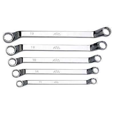 60°ディープオフセットメガネレンチ 5本セット SBODM52PTR-マックメカニクスツールズ株式会社