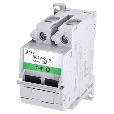 FA制御機器 NC1V形サーキットプロテクタ 電流引外し 2極 中速形 (A特性) NC1V-2100-15AA-浜田電機株式会社