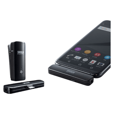 スマートホン関連製品 ワイヤレスマイク (マイク1台) MM-MCW01-浜田電機株式会社