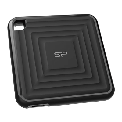 外付けSSD USB 3.2 Gen 2 240GB シリコンパワー 高速転送 耐衝撃 コンパクト設計 SP240GBPSDPC60CK-浜田電機株式会社