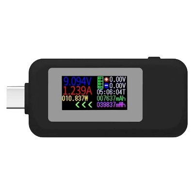 カラー数値表示 30V/5.1A対応 TYPE-C 電流電圧チェッカー LBR-PDCK-浜田電機株式会社