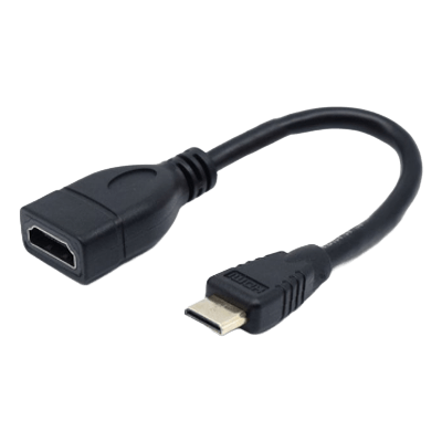 変換アダプタケーブル miniHDMIオス―HDMIメス変換ケーブル 15cm JTMIHDM-HDF15-浜田電機株式会社