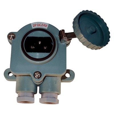 船用レセプタクル 2Pスイッチ無形 (PBT)-大阪電機工業株式会社