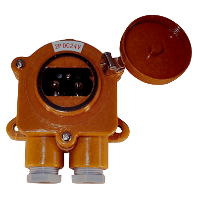 船用レセプタクル 2Pスイッチ無形 (ベーク)-大阪電機工業株式会社