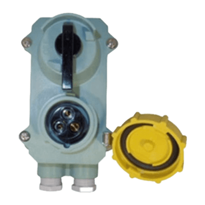 防水形3Pスイッチ付レセプタクル (IEC) 黄4h RSI-2ML2形-大阪電機工業株式会社