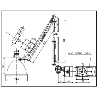 海図台灯及び工作灯 海図台灯3形 (ディマースイッチ付)-大阪電機工業株式会社