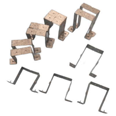 背割り容易にした床用断熱材固定ピン πパイピン™-KMTX株式会社