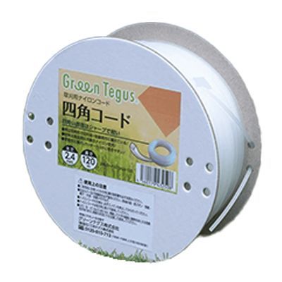 四角い断面はシャープで鋭い 紙ボビン 四角コード 2.4 mm×120m GT24SN-120-グリーンテグス株式会社