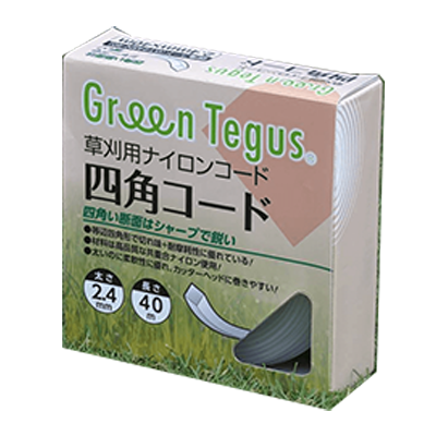 四角い断面はシャープで鋭い 紙パック (FSC認証紙) 四角コード 2.4mm×40m GT24SN-40-グリーンテグス株式会社