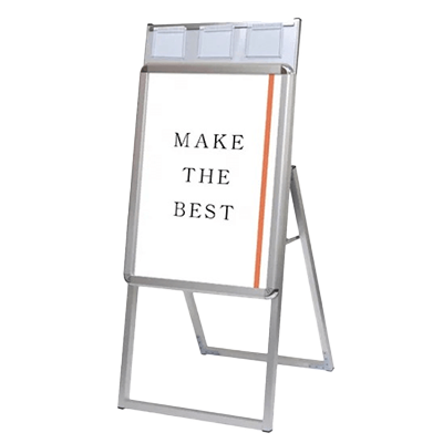 ポスターグリップスタンド看板 パンフレットケース付-常磐精工株式会社