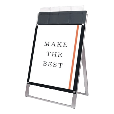 ポスター用スタンド看板 マグネジ パンフレットケース付-常磐精工株式会社