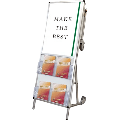 フェーズフリースタンド サポートサインニューストレッチャー アクリルカバー (下部カタログケース2段) SPS-NTANKA-ACKC-常磐精工株式会社