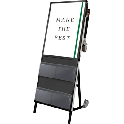 フェーズフリースタンド サポートサインニューストレッチャー アクリルカバー (下部カタログケース2段) BSPS-NTANKA-ACKC-常磐精工株式会社