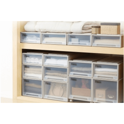 押入れ収納・クローゼット収納 フィッツケース 74 クラシック (カプチーノ)-オクムラ株式会社