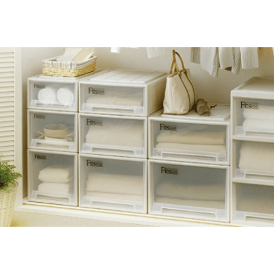 押入れ収納・クローゼット収納 フィッツケース 53 クラシック (カプチーノ)-オクムラ株式会社