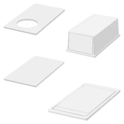 ゴミ箱・ダストボックス ホワイトラッシュ スマートペール 専用フタ-オクムラ株式会社