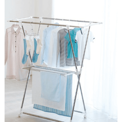 洗濯物干し ポーリッシュ 伸縮式室内物干しX型 PS-01-オクムラ株式会社