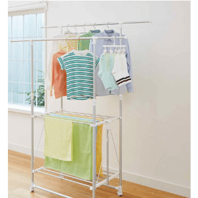 洗濯物干し ポーリッシュ アルミ室内多機能物干しH型 PS-04KA-オクムラ株式会社