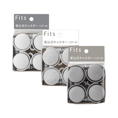 キャスター・パーツ フィッツ差込式キャスター ストッパー付き CSP-40-オクムラ株式会社