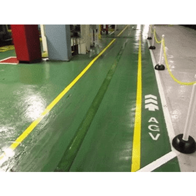 磁気テープの保護対策にもう悩まない AGV専用塗床材 AGVライナー-株式会社日米商会