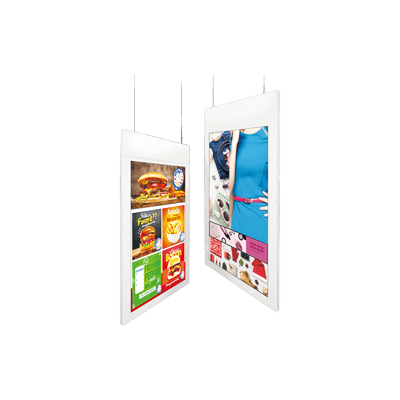 天吊りできる両面ディスプレイデジタルサイネージ DH1シリーズ D43H1両面ディスプレイ-工人舎デザイン株式会社