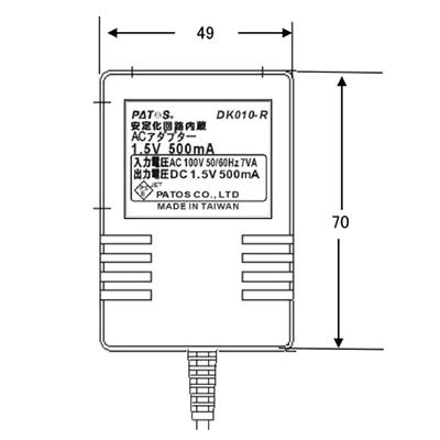 ACアダプター 直流安定化出力Type トランス方式-株式会社パトス