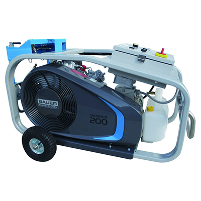 消防分野国内マーケットシェア80％ 消防署/県警機動隊/自衛隊向け 移動式呼吸器用高圧エア・コンプレッサー CAPITNO&MARINER-バウアーコンプレッサー株式会社